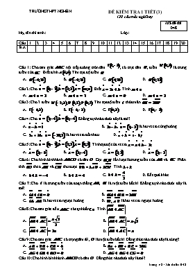 Đề kiểm tra 1 tiết môn Toán 10 - Mã đề thi 048
